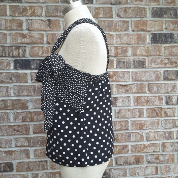 NWT J. Crew One Shoulder Polka Dots Bow Top 6&10 - Picture 3 of 7